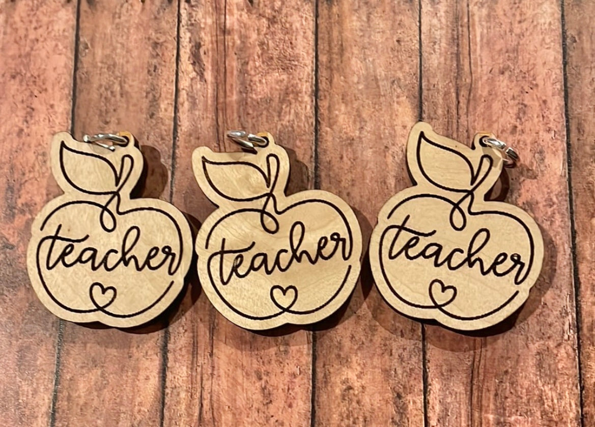 Teacher wooden tag