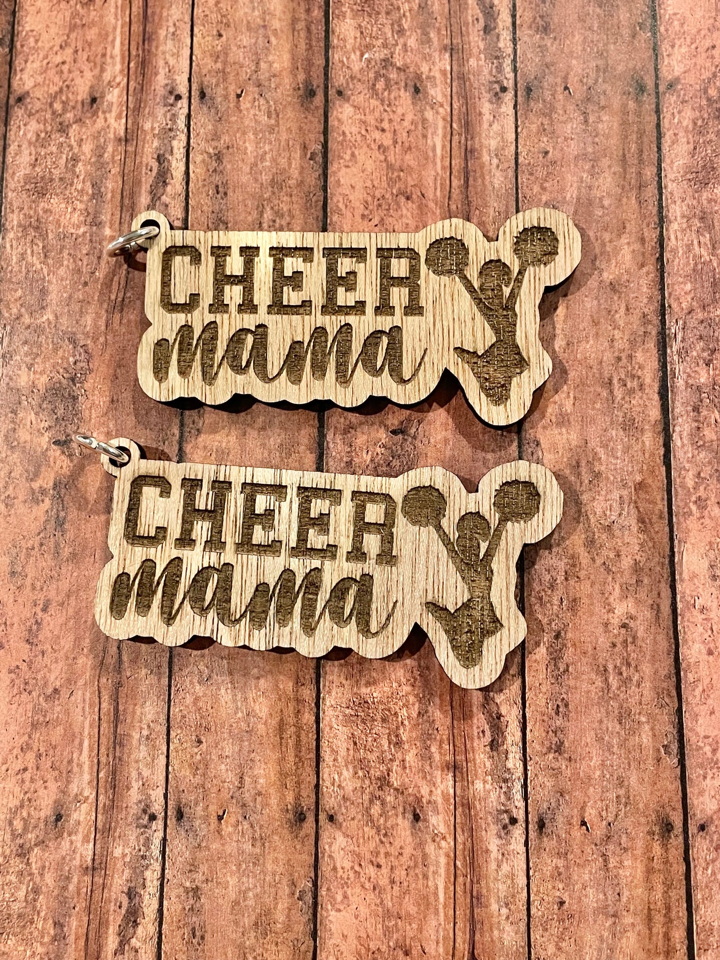 Cheer mama wooden tag