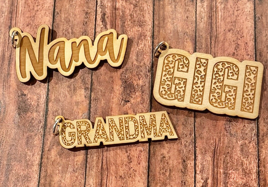 Grandma wooden tags