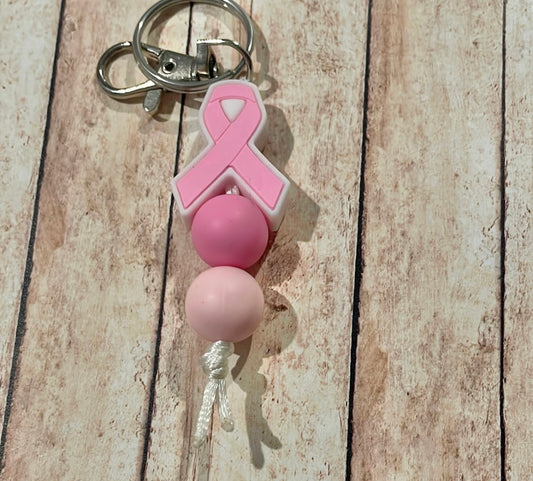 Breast cancer awareness zipper pull