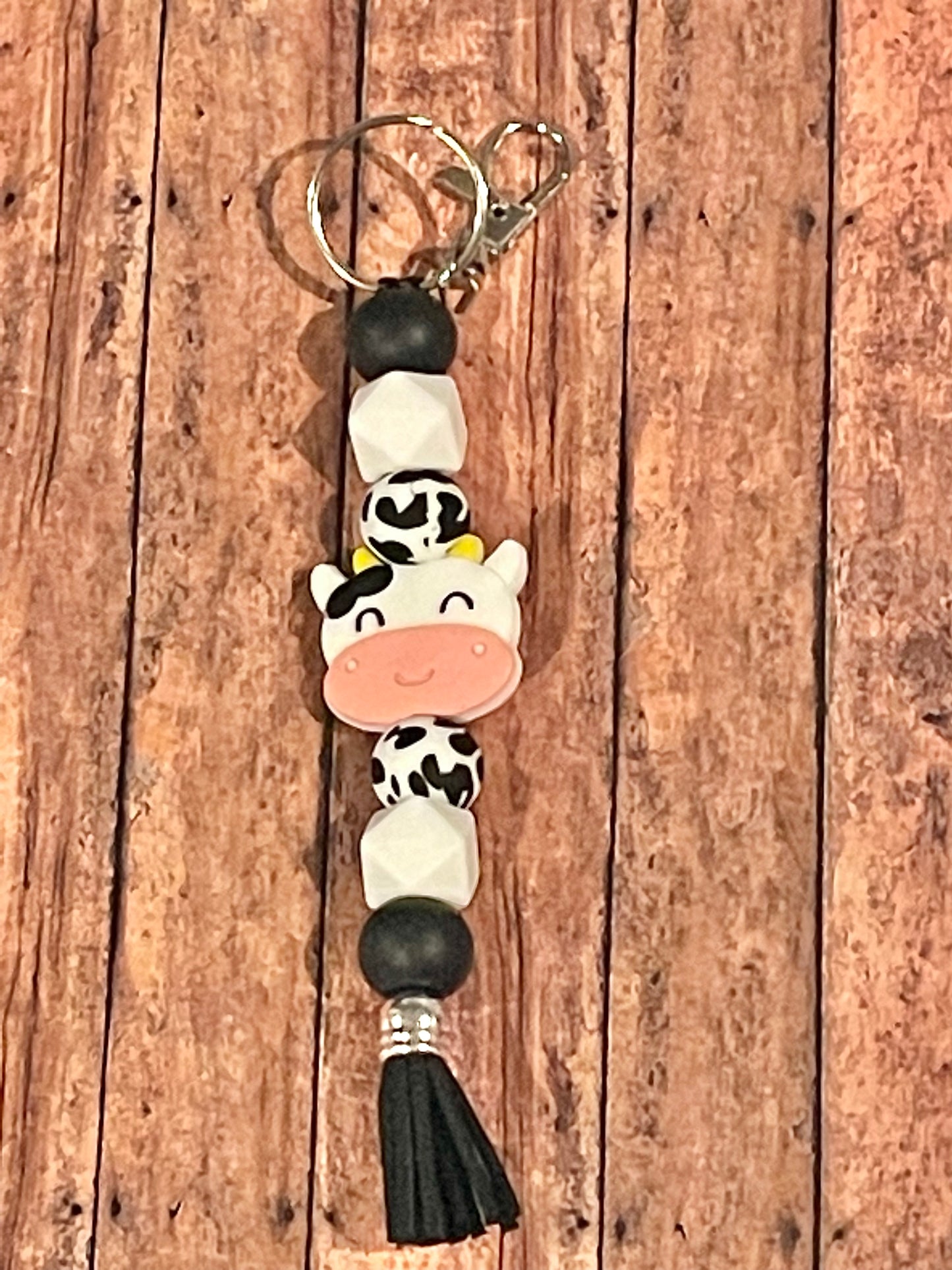 Cow keychain