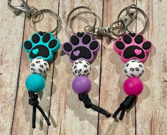 Paw print zipper pull