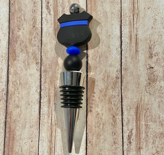 Back the blue wine stopper