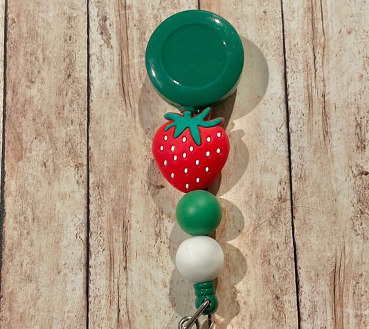 Strawberry badge reel